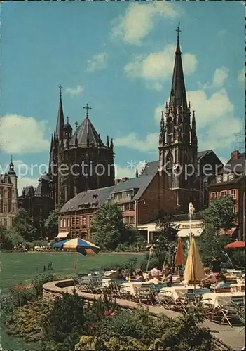 Aachen Elisenbrunnen mit Dom Kat. Aachen