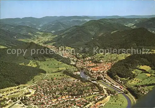 Wolfach Fliegeraufnahme mit Campingplatz Kat. Wolfach Schwarzwald