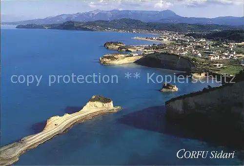 Sidari Korfu Kueste Insel Fliegeraufnahme Kat. Esperies