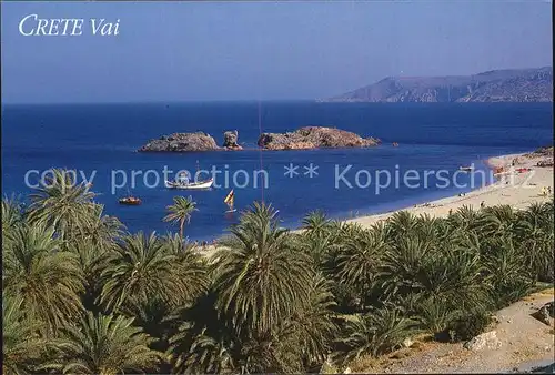 Vai Panorama Kueste Strand Insel Kat. Insel Kreta