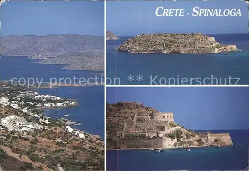 Spinalonga Teilansichten Insel Kueste Festung Kat. Insel Spinalonga