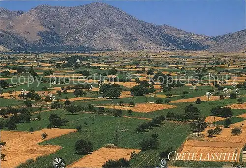Lassithi Panorama Landschaft Felder Kat. Insel Kreta