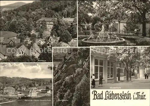 Bad Liebenstein Bahdehaus  Heinrich Mann Sanatorium Wandelhalle  Kat. Bad Liebenstein