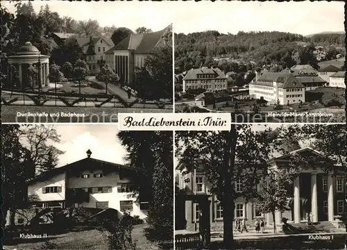 Bad Liebenstein Quellenhalle Heinrich Mann Sanatorium Badehaus  Kat. Bad Liebenstein