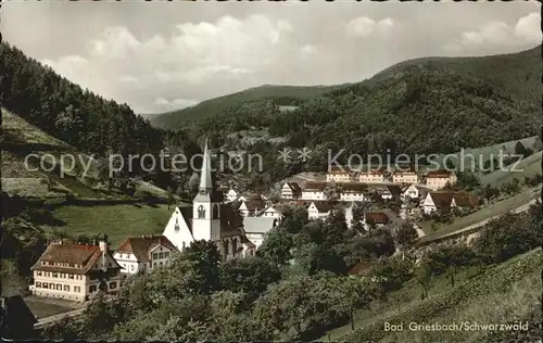 Bad Griesbach Schwarzwald  Teilansicht mit Kirche Kat. Bad Peterstal Griesbach