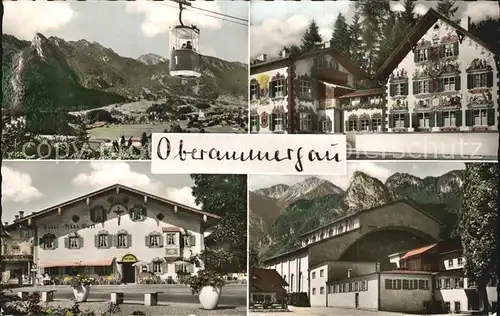 Oberammergau Laber Bergbahn Haensl und Gretl Heim Hotel Alte Post Passionsspielhaus Kat. Oberammergau