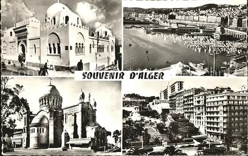 Alger Algerien Moschee Hafen Strassenpartie