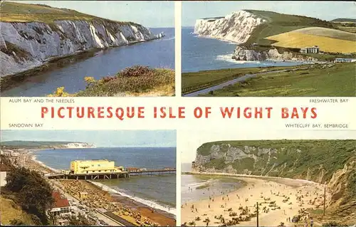 Isle of Wight UK Alum Bay and the Needles Freshwater Bay Sandown Bay Whitecliff Bay Bembridge