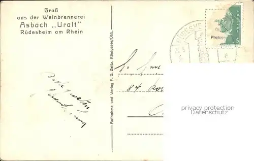 Foto Zeitz F.G. Nr. 1092 Ruedesheim Hindenburgbruecke  Kat. Berchtesgaden