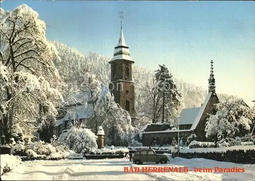 Bad Herrenalb Beim Paradies im Winter Kirchenpartie Kat. Bad Herrenalb