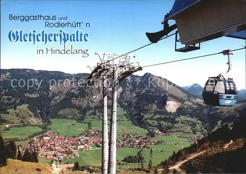 Hindelang Bad Berggasthaus und Rodlerhuette Gletscherspalte Kat. Bad Hindelang