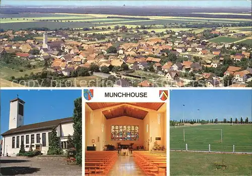 Munchhouse Fliegeraufnahme Eglise  Kat. Munchhouse