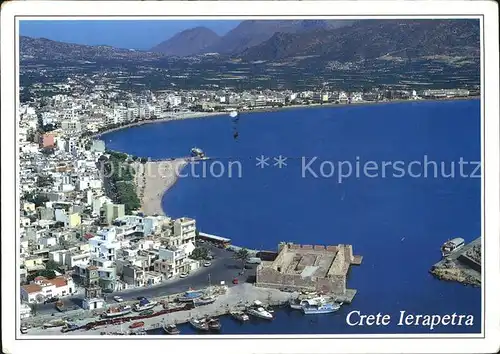 Ierapetra Kreta Hafeneinfahrt Festung Fliegeraufnahme Kat. Griechenland