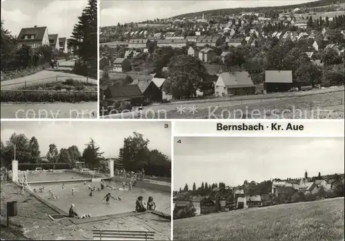 Bernsbach Siedlerstr Panorama Freibad Teilansicht Kat. Bernsbach