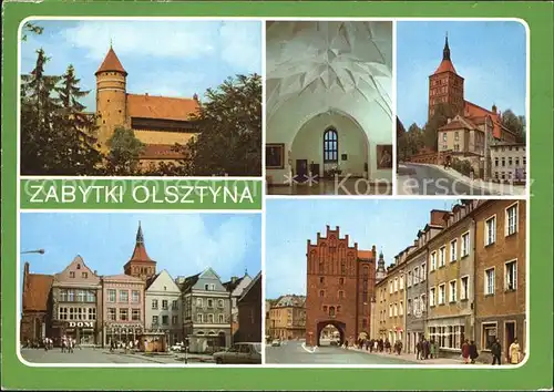 Olsztyn Allenstein Zamek Muzeum Mazurskie Sali Kopernikowskiej Kolegiata Fragment Starego Miasta Wysoka Brama Kat. Olsztyn
