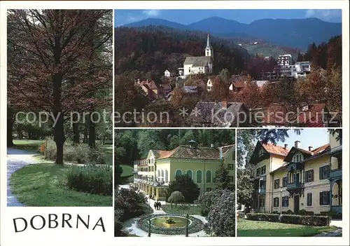 Dobrna Park Kirche Schloss Teilansicht Kat. Slowenien