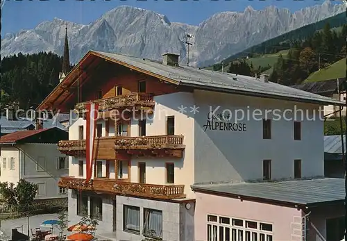 Muehlbach Hochkoenig Gasthof Alpenrose Kat. Muehlbach am Hochkoenig