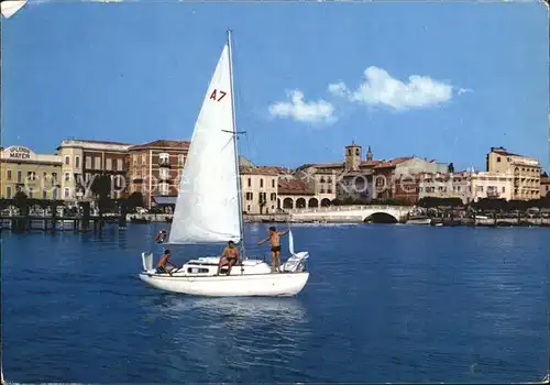 Desenzano Lago di Garda Hafen Segelboot  Kat. Desenzano del Garda