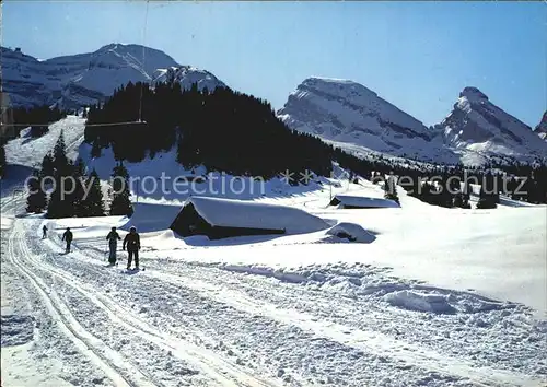 Alt St Johann Sellamatt Ruestel mit Churfirsten Kat. Alt St Johann