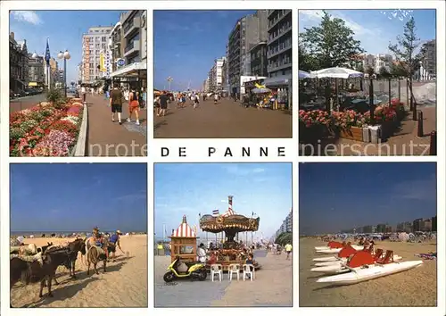 De Panne Strand Promenade Markt Tretboote Kat. 