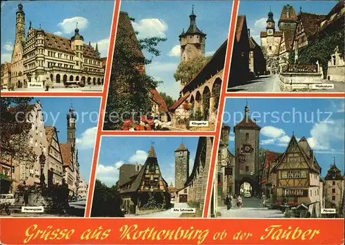 Rothenburg Tauber Alte Schmiede Herrengasse Rathaus Klingentor Proelein Kat. Rothenburg ob der Tauber