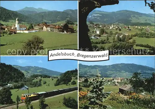 Andelsbuch Vorarlberg Teilansicht Panorama Eisenbahn Kat. Andelsbuch