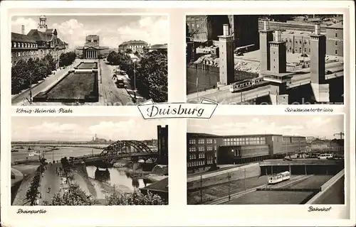 Duisburg Ruhr Koenig Heinrich Platz Schwanentorbruecke Rheinpartie Kat. Duisburg