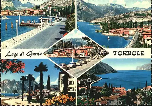 Torbole Lago di Garda Uferstrasse Gardasee Alpenpanorama Kat. Italien