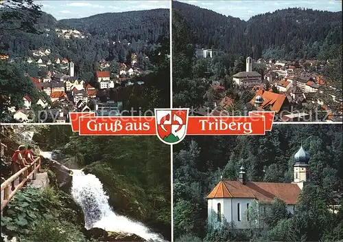 Triberg Schwarzwald Teilansichten Wasserfaelle Kirche Kat. Triberg im Schwarzwald
