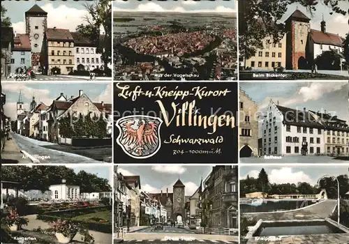 Villingen Schwenningen Riedtor Fliegeraufnahme Bickentor Alt Villingen Rathaus Kurgarten Obere Strasse Kneippbad Kat. Villingen Schwenningen