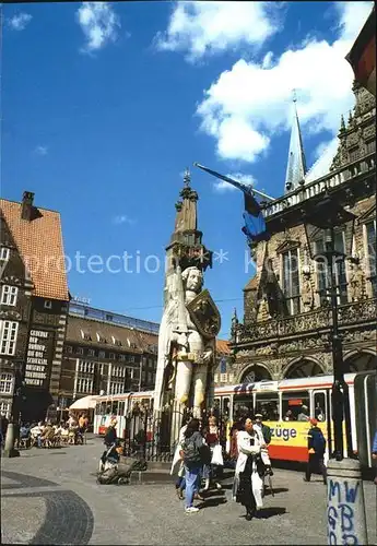 Bremen Marktplatz mit Roland Kat. Bremen