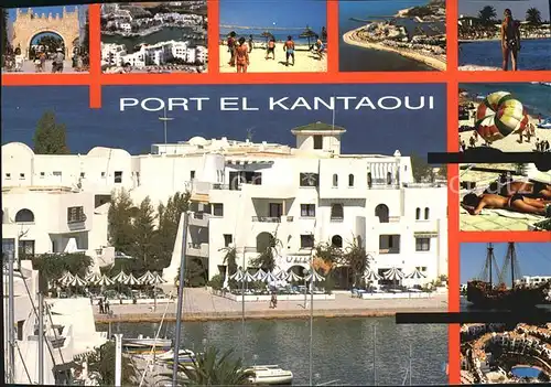 Sousse Port El Kantaoui Tor Strand Fliegeraufnahme Hafen Segelschiff Hotels Kat. Tunesien
