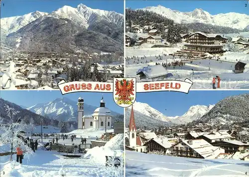 Seefeld Tirol Skigebiet Rosshuette Eislaufplaetze Seekirchlein Karwendelgebirge Kat. Seefeld in Tirol