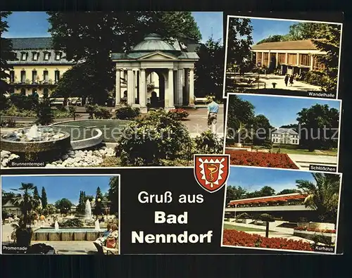 Bad Nenndorf Brunnentempel Wandelhalle Schloesschen Promenade Kurhaus Kat. Bad Nenndorf
