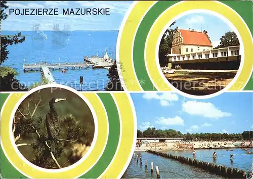 Pojezierze Mazurskie Seebruecke Ente Strand Badefreuden Kat. Olsztyn