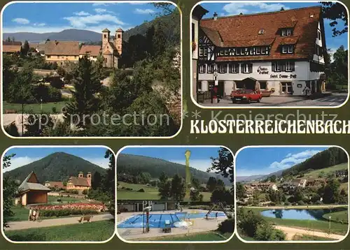Klosterreichenbach Kloster Hotel Sonne Post Schwimmbad Panorama Kat. Baiersbronn