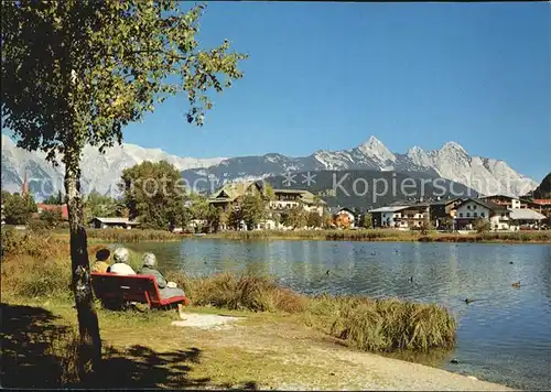 Seefeld Tirol Wildsee mit Wettersteingebirge Kat. Seefeld in Tirol