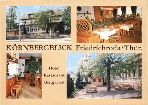 Friedrichroda Hotel Restaurant Biergarten Koernbergblick Kat. Friedrichroda