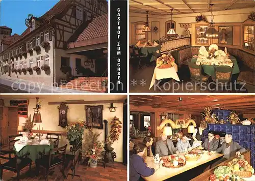 Kernen Remstal Romantik Restaurant Gasthaus Zum Ochsen mit Metzgerei Kat. Kernen im Remstal