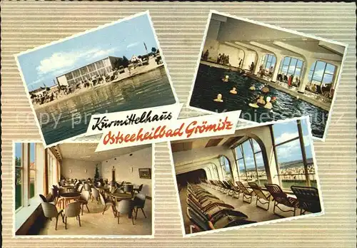 Groemitz Ostseebad Kurmittelhaus Strand Schwimmhalle Kat. Groemitz