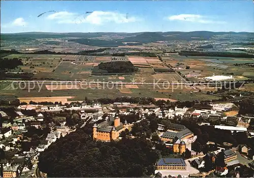 Montabaur Westerwald Fliegeraufnahme mit Schloss Kat. Montabaur