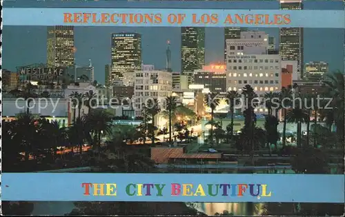 Los Angeles California Skyline at Night Kat. Los Angeles