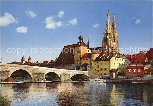 Regensburg Donaupartie mit Domj Kat. Regensburg