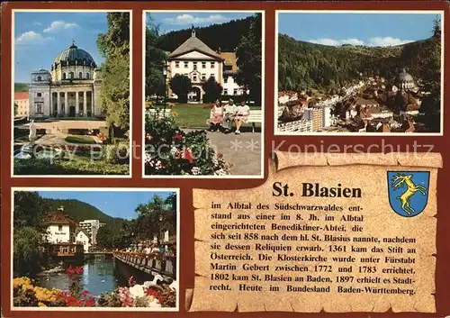 St Blasien Dom Kurpark Albpartie Kat. St. Blasien