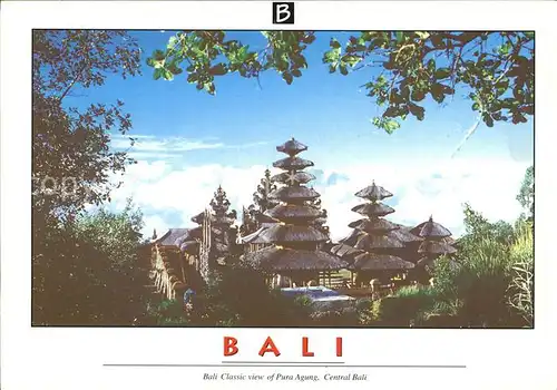 Bali Indonesien Classic view of Pura Agung Kat. Bali