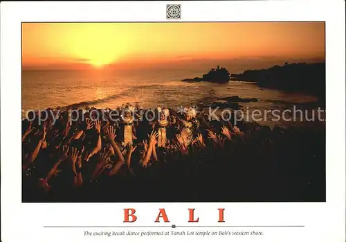 Bali Indonesien The exciting kecak dance performed at Tanah Lot temple Kat. Bali