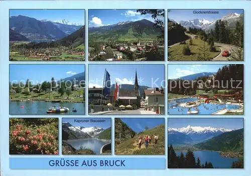 Bruck Grossglocknerstrasse Ortspartie Kapruner Stauseen Badesee Freibad Alpenpanorama Kat. Bruck an der Grossglocknerstrasse