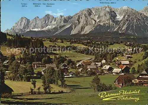 Schladming Obersteiermark Erholungsparadies Untertal Rohrmoos mit Blick zum Dachstein Kat. Schladming