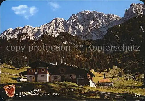 Kufstein Tirol Kaindl Huette Wilder Kaiser Kaisergebirge Kat. Kufstein