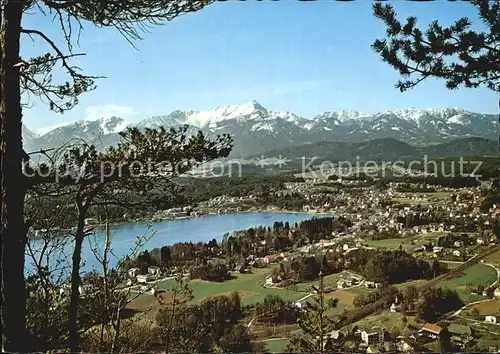 Velden Woerther See Kurbad Badeort Alpenpanorama Mittagskogel Julische Alpen Kat. Velden am Woerther See